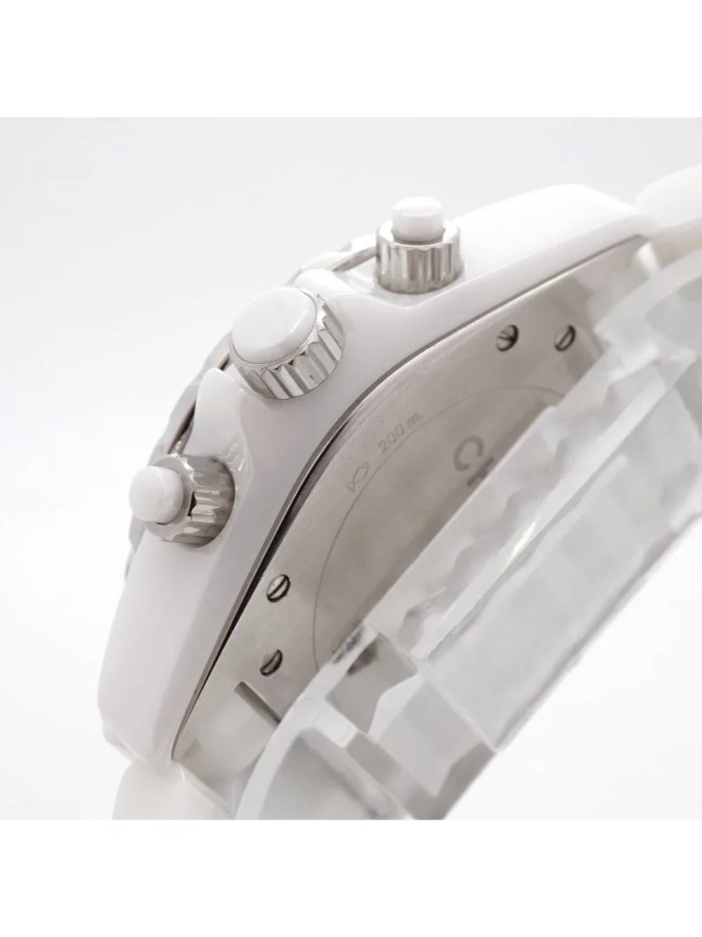Chanel Chronograph Diamond Bezel White Dial Watch